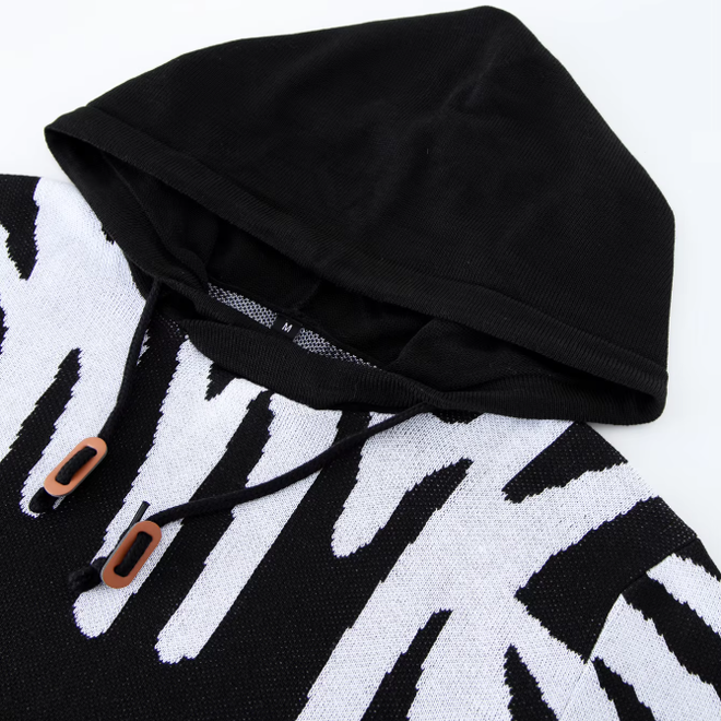 Mens Fashionable Casual Knitted Hoodie