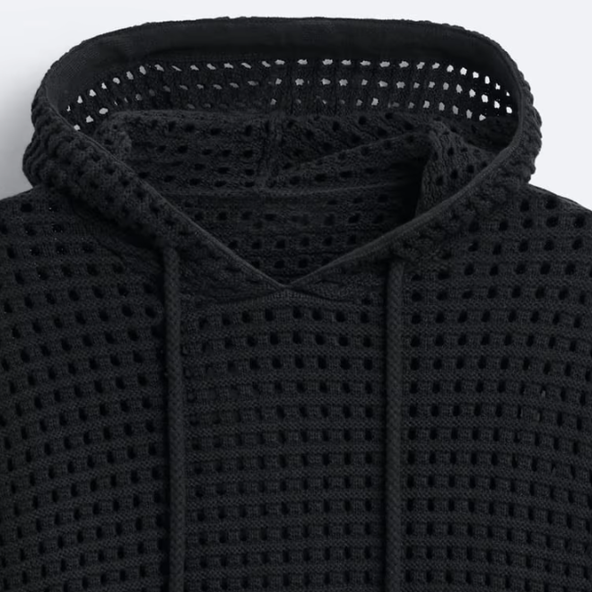 Knitted Pullover Long Sleeve Crochet Mens Hoodies