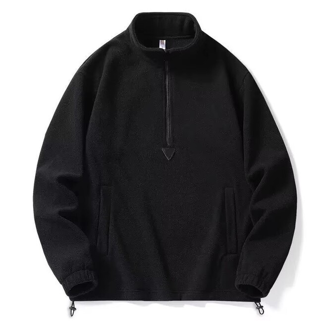Wholesale 3 Pcs of Mens High Neck Half Zipper Hoodies