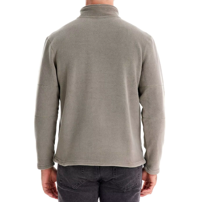 Mens Autumn Stand Up Collar One Third Zip Long Sleeved Sweatshirt
