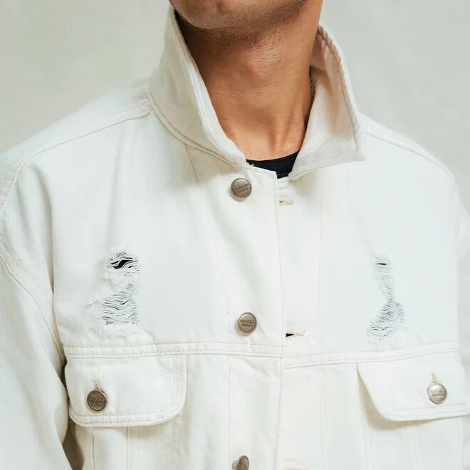 New Design Button Pocket Mens Denim Jacket