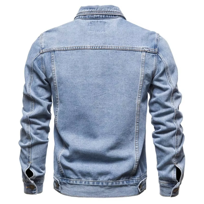 Wholesale 3 Pcs of Single Breasted Mens Slim Fit Denim Jackets