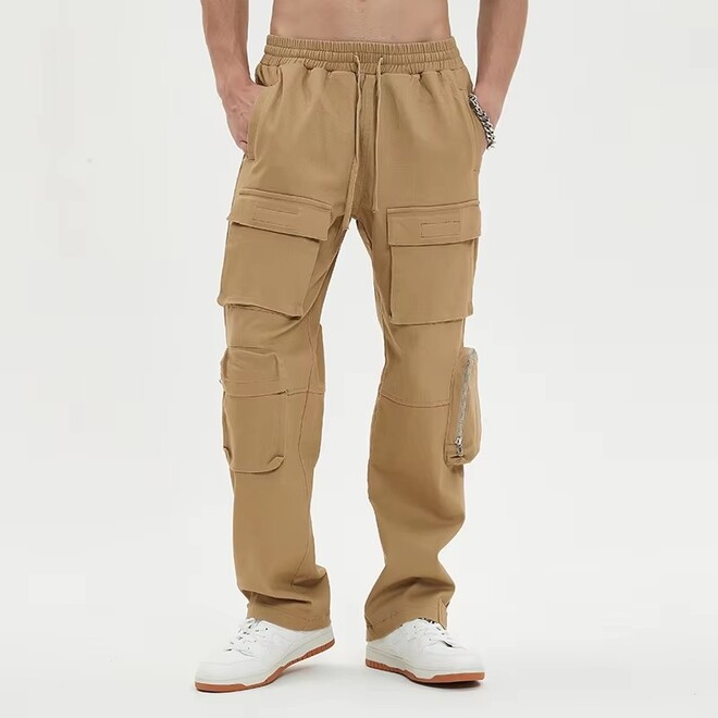Vintage Washed Velcro Cuff Cargo Pant for Men