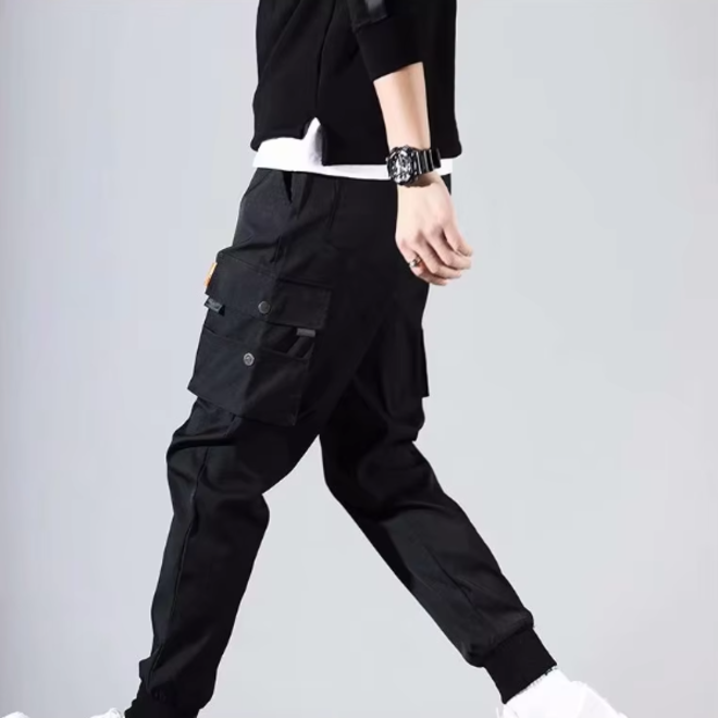 Wholesale 3 Prs of Autumn Multiple Pockets Hip Hop Trousers