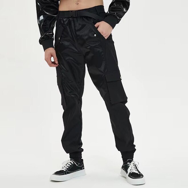 Multi Pocket Mid Waist Mens Cargo Pants