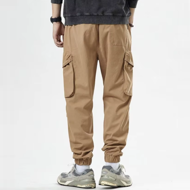 Mens Pure Cotton Casual Multi Pocket Jogger Cargo Pants