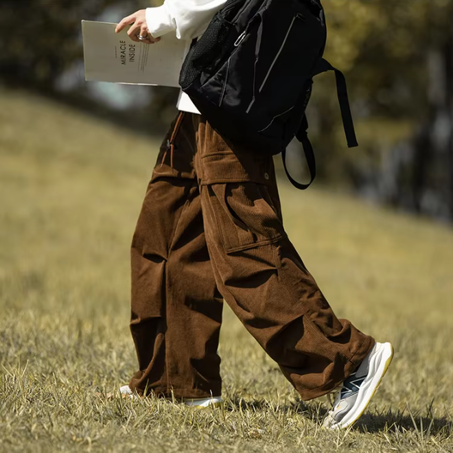 Casual Straight Leg Wide Leg Multi Pocket Cargo Pants
