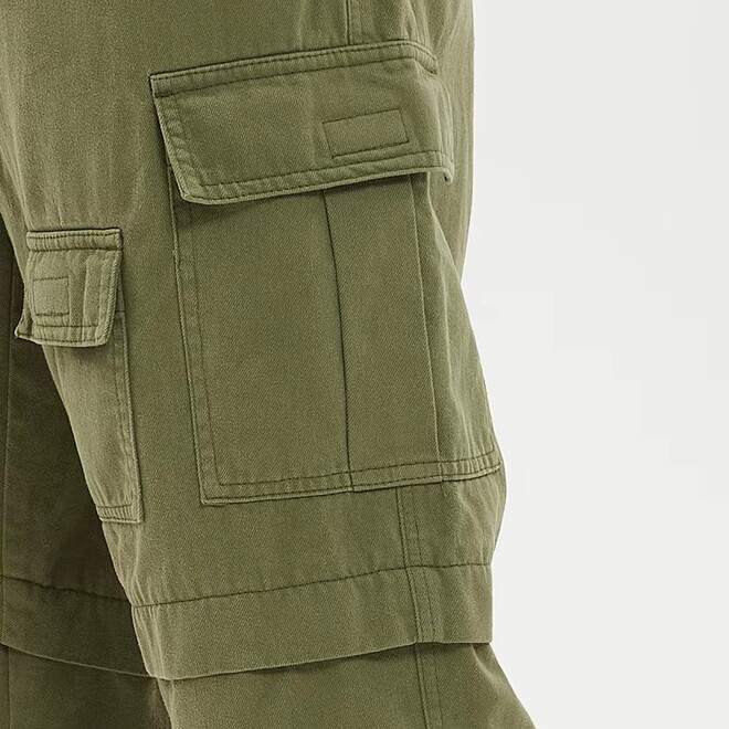 Retro Twill Cotton Streetwear Cargo Pants for Men