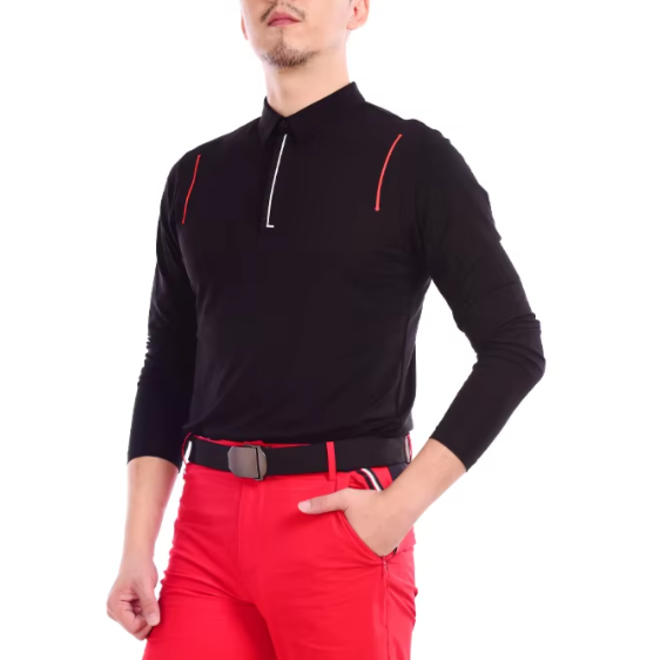 Wholesale 2 Pcs of Mens Long Sleeve Polo Shirts