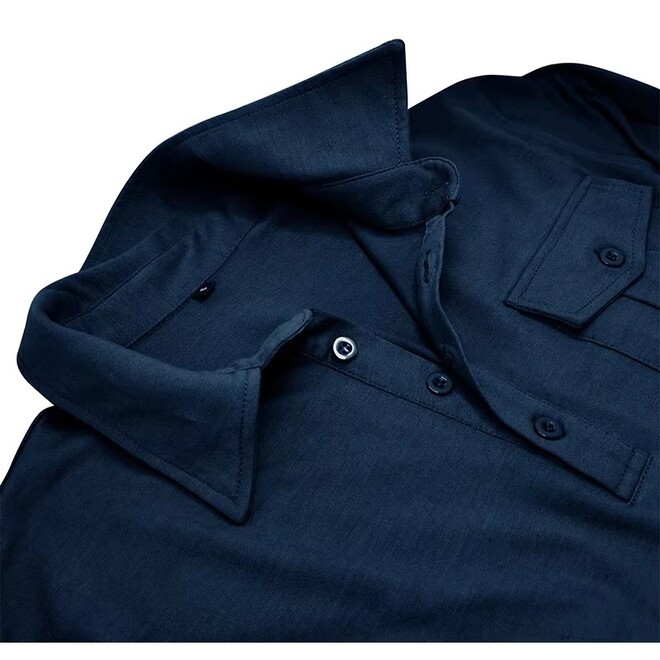 Cotton Long Sleeve Polo Shirt for Men