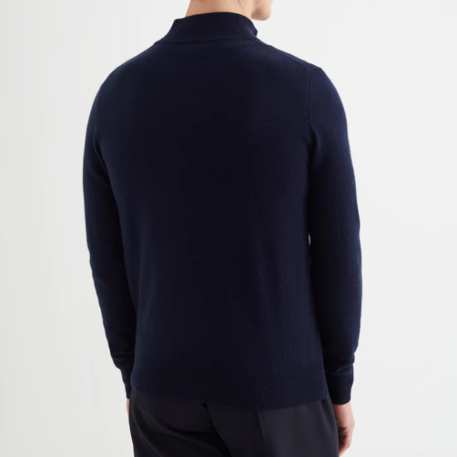 Half Zip Stand Collar Knitted Cashmere Polo Shirts