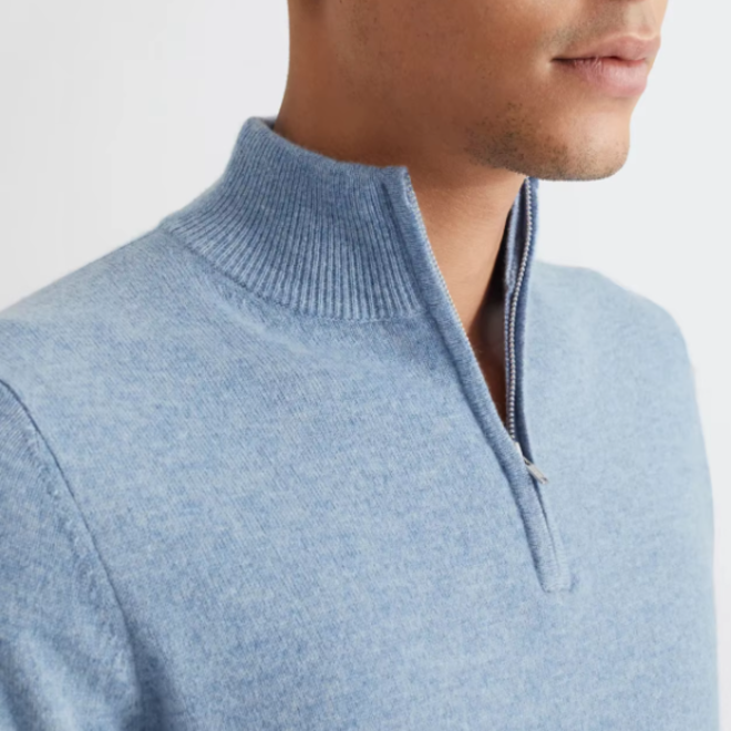 Half Zip Stand Collar Knitted Cashmere Polo Shirts