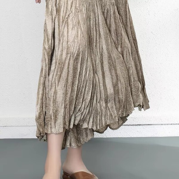 Womens High Waist A line Umbrella Skirt
