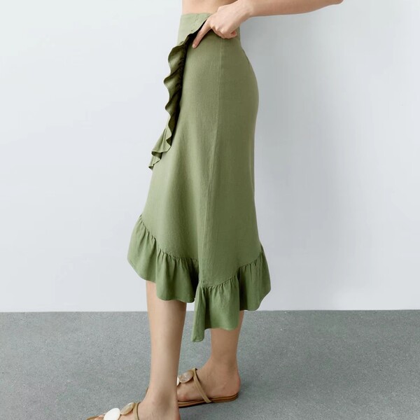 Womens Asymmetrical Half Skirt