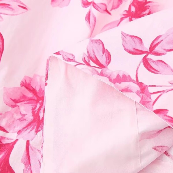 High Waisted A line Printed Skirt