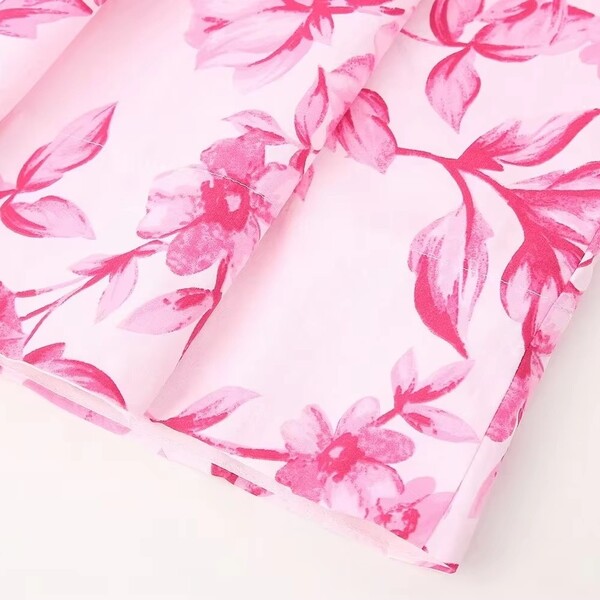 High Waisted A line Printed Skirt