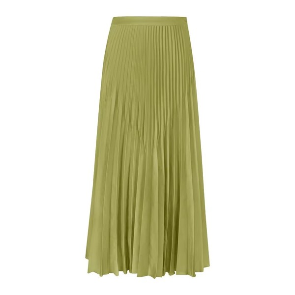 Womens Temperament High Waist Pleated Skirt