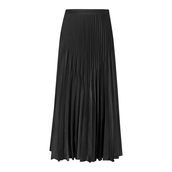 Womens Temperament High Waist Pleated Skirt